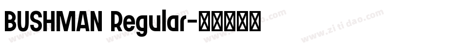 BUSHMAN Regular字体转换